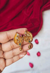 Aimpon - Traditional Floral Leaf Antique Earrings