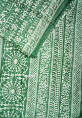 Pastel Green - Uniform sarees Malgudi printed silk warli prints