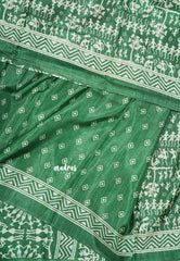 Pastel Green - Uniform sarees Malgudi printed silk warli prints