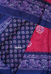 Rani Pink - Uniform sarees Malgudi printed silk with batik prints