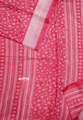 Rani pink - Uniform sarees Malgudi printed silk small prints