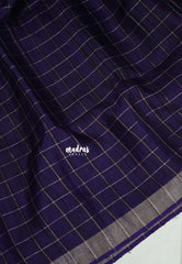 Dark Jamun Purple - Vadhanam - 120 count Jute Tussar Silk Saree with Tissue Border - Best for Office Wear | Casual Wear