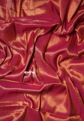 Dual Shade Copper and Pink - Vani Bhojan - Soft Tissue khadi - Perfect for Haldi / Mehendi / reception