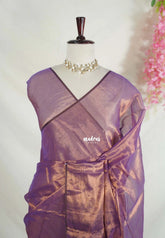 Dual Shade Purple - Vani Bhojan - Soft Tissue khadi Silk Saree - Best for Night Functions | Casual Wear