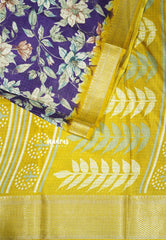 Royal Jamun Purple Glow - Light weight Vasundra printed silk