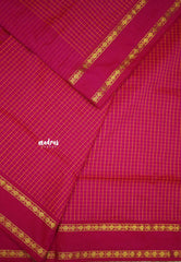 Vintage Gadwal silkcotton Rani Pink