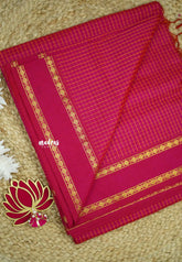 Vintage Gadwal silkcotton Rani Pink