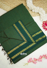 Vintage Gadwal silk cotton - Deep green