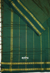 Vintage Gadwal silk cotton - Deep green