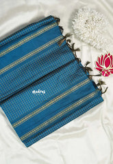 Vintage Gadwal silkcotton Teal Blue