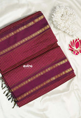 Beet pink - Vintage Gadwal silk cotton - best for temple visit