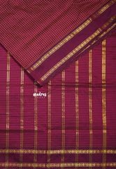Beet pink - Vintage Gadwal silk cotton - best for temple visit