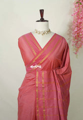 English Flamingo pink - Vintage Gadwal silk cotton