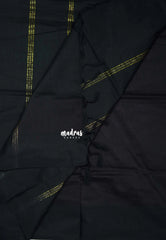 Magenta Pink with Black - Vintage Gadwal Silk Cotton with Temple Border - Best for Small Functions