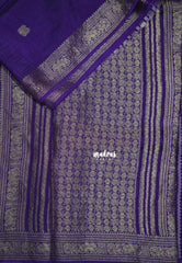 Royal Purple - Durga - Banarasi Premium Viscose Silk with Yaanai, Mayil Border and Mayil Buttas - Best for Pooja Functions | Diwali Festive