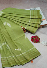 Pastel Green- Yamini Paper silk with small tissue border