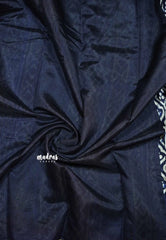 Deep blue - Zara Malgudi Fusion printed silk