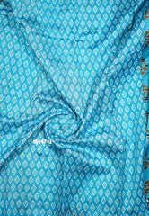 Ananda blue - Zara Malgudi Fusion printed silk