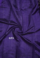 Halfwhite purple flower - Zara Malgudi Fusion printed silk