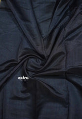 Deep blue floral buttas - Zara Malgudi Fusion printed silk