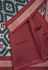 Zara Malgudi Fusion printed silk Ikkat prints - Black