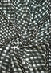 Royal blue with checks border - Zara Malgudi Fusion printed silk