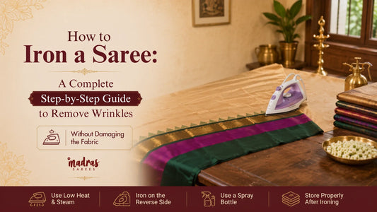 how to iron a saree