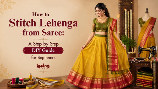 how to stitch lehenga from saree