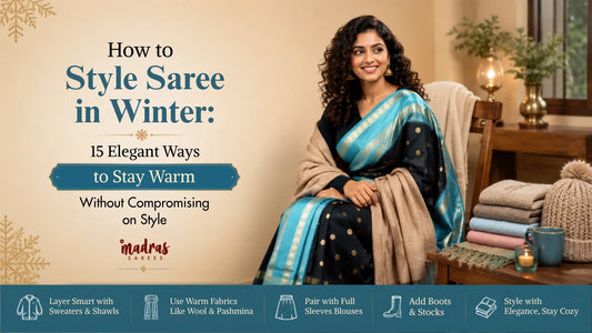 how to style saree in winter