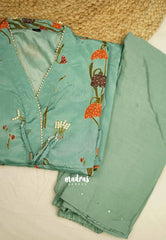 Chinon box pleat Co ord set - Teal