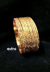 Premium 1 Gram Gold Polish Traditional Bangle with New Trendy Design Size 2.8 (Set of 8)