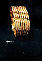 Premium 1 Gram Gold Polish Traditional Bangle with New Trendy Neli Design (Set of 8)