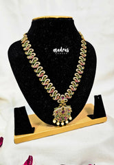 Premium 1 Gram Gold polish AD Stone Trendy New Design Peacock Pendent Necklace