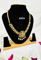 Premium 1 Gram Gold polish AD Stone Trendy New Style Lakshmi with Peacock Design Choker