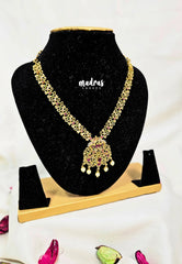 Premium 1 Gram Gold polish AD Stone Trendy New Design Peacock Pendent Necklace