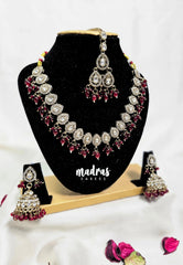 Antique White Kundan Indian Bridal Necklace Set Geet Sets