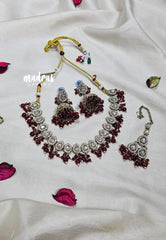 Antique White Kundan Indian Bridal Necklace Set Geet Sets