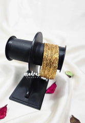 Premium 1 Gram Gold Polish Traditional Bangle with Trendy Design (Set of 12)