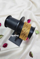 Premium 1 Gram Gold Polish Traditional Bangle with Trendy Design (Set of 12)