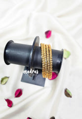 Premium 1 Gram Gold Polish Traditional Bangle with New Design Size 2.8 (Set of 4)
