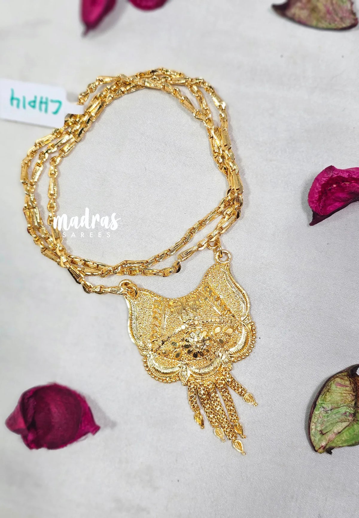 Premium 1 Gram Gold polish Trendy Pendant Long Chain