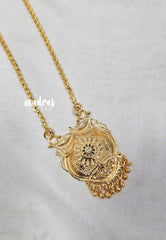 Premium 1 Gram Gold polish Trendy Pendant Long Chain