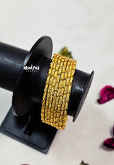 Premium 1 Gram Gold Polish Traditional Bangle with New Trendy Design Size 2.6 (Set of 8)