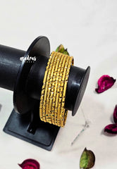 Premium 1 Gram Gold Polish Traditional Bangle with New Trendy Design Size 2.8 (Set of 8)