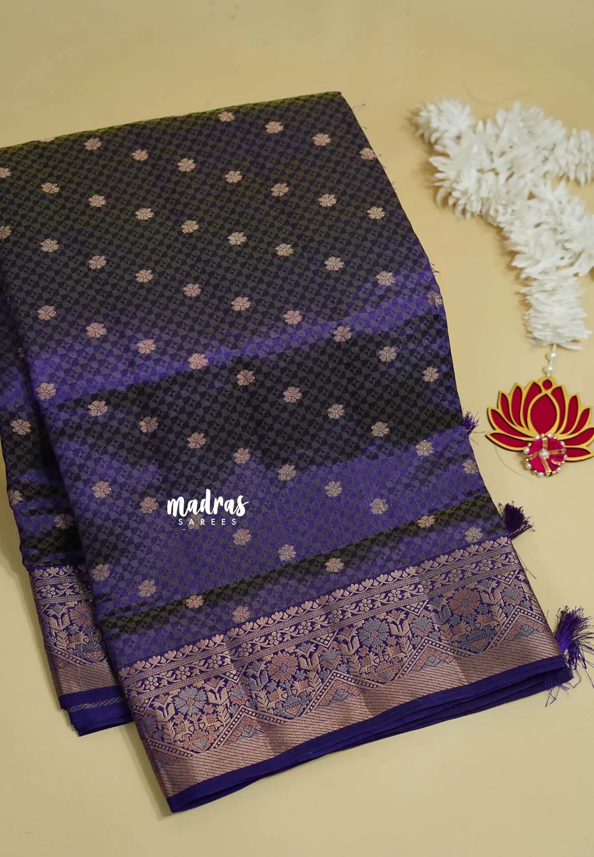 Violet - Raaga - Semi Tussar wtih full body 3D weaving