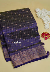 Violet - Raaga - Semi Tussar wtih full body 3D weaving