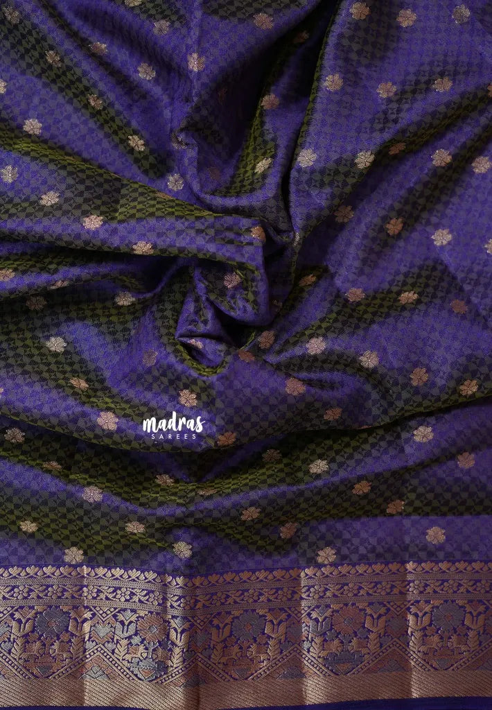 Violet - Raaga - Semi Tussar wtih full body 3D weaving