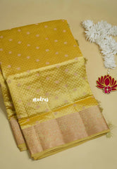 Dual Shade Golden Yellow - Raaga - Semi Tussar wtih full body 3D weaving