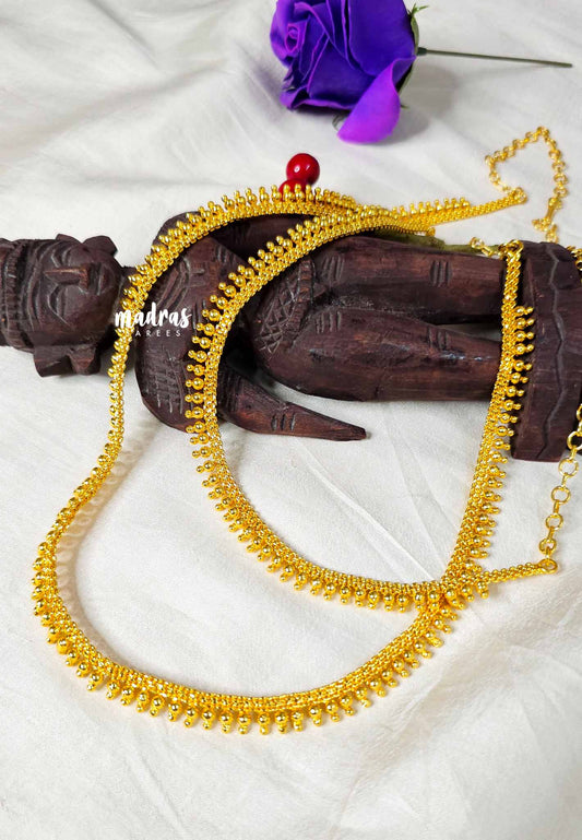 Aimpon traditional simple haaram and necklace set