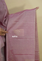 Onion Pink - Ahimsa - 100 count Pure mercerized silk cotton stripes border